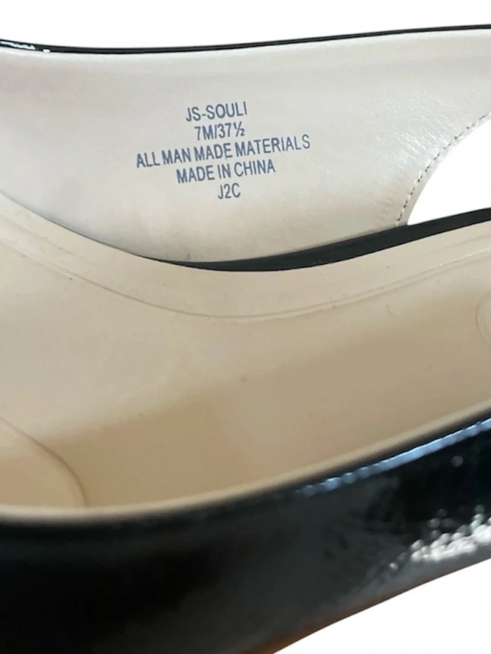 Jessica Simpson Classic Black Patent Slingback Pump Womens Size 7